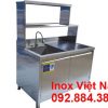 Tủ inox có bồn rửa và kệ trên chất lượng tại Inox Việt Nam