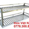 Kệ bếp inox 2 tầng treo tường