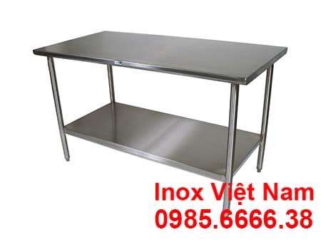 Kệ inox phẳng 2 tầng