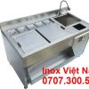 Mẫu quầy bar inox pha chế cafe trà sữa QB-29