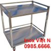 Xe đẩy hàng 2 tầng inox 304