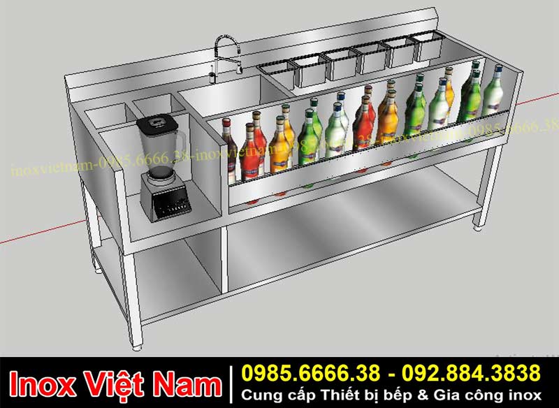 Thùng đá inox quầy bar