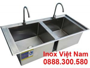 Bồn rửa âm bàn 2 hộc inox 304