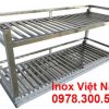 Kệ Bếp Inox 2 Tầng Treo Tường Có Khay Hứng Nước KEI-12