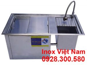 Thùng Đá kèm Chậu Rửa Inox Âm Quầy Bar QB-17
