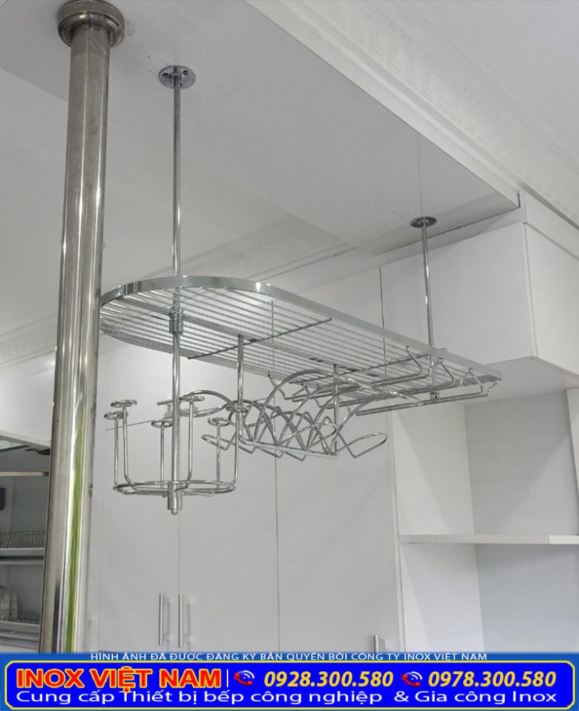Kệ Úp Ly Inox, Kệ Úp Ly Quầy Bar, Giá Treo Ly Quầy Bar Cao Cấp