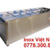 Quầy bán cơm inox, quầy hâm nóng thức ăn th-14