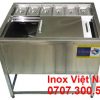 Thùng đá inox có khay topping TD-TP08