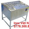 Thùng đá inox khung chân có khay topping TD-TP07