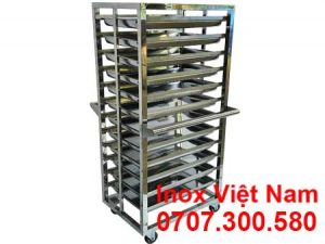 Xe đẩy inox 12 khay