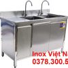 Tủ inox có 2 bồn rửa chén bát