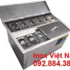 Thùng đá inox có khay topping TD-TP22