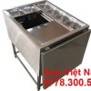 Thùng đá inox khung chân có khay topping TD-TP27