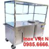 Xe đẩy bán hủ tiếu phở tích hợp nồi nấu nước lèo bằng điện 60 lít