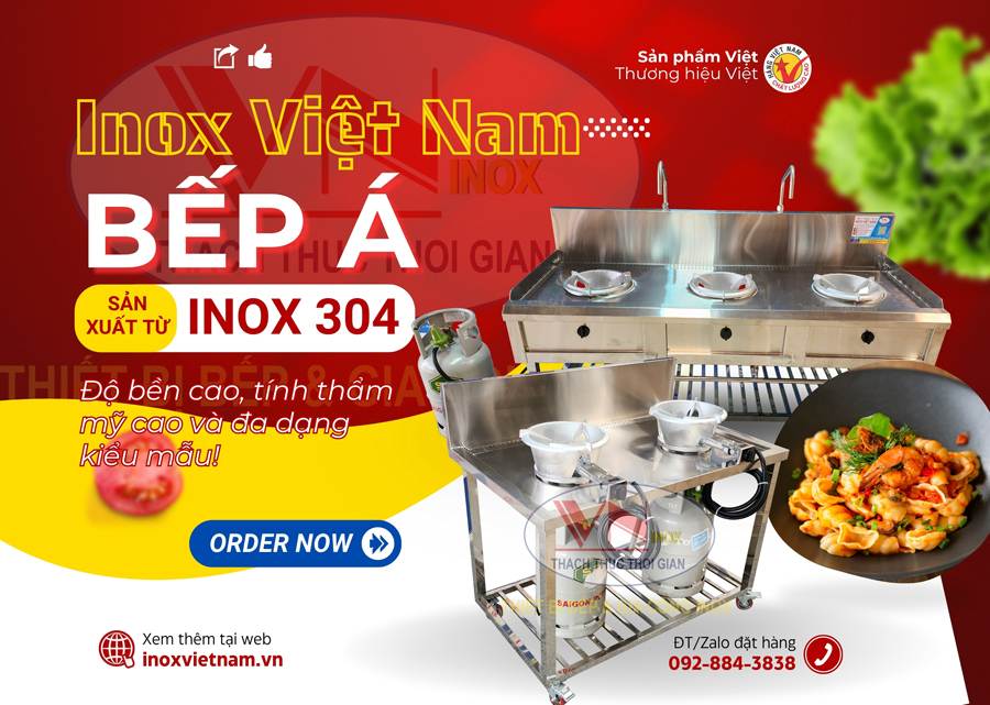 bếp gas công nghiệp 1 họng, 2 họng đốt, thiết bị bếp á công nghiệp, bếp á công nghiệp